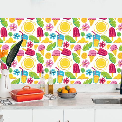 Crédence adhésive ice cream summer