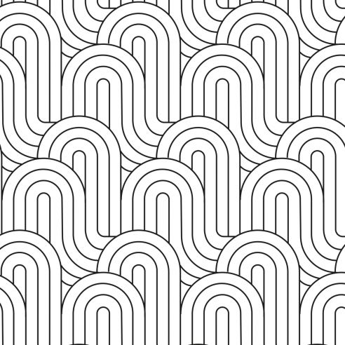 Crédence adhésive motifs vagues noir