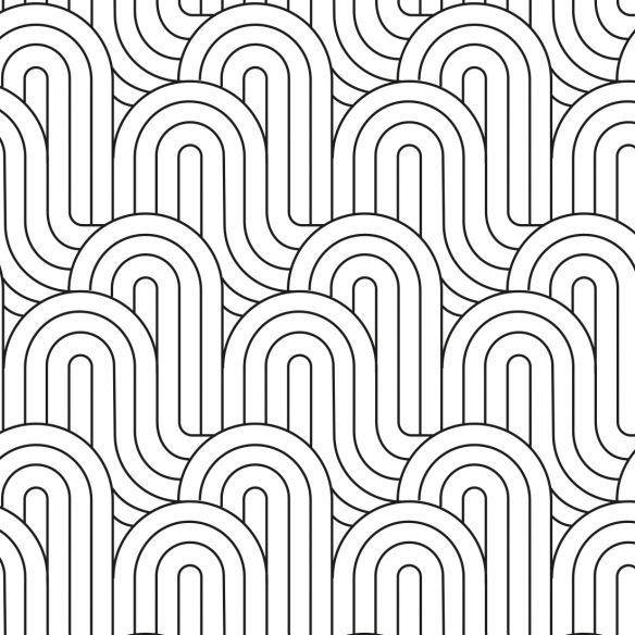 Crédence adhésive motifs vagues noir