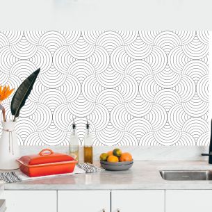 Crédence adhésive motifs déco noir 2