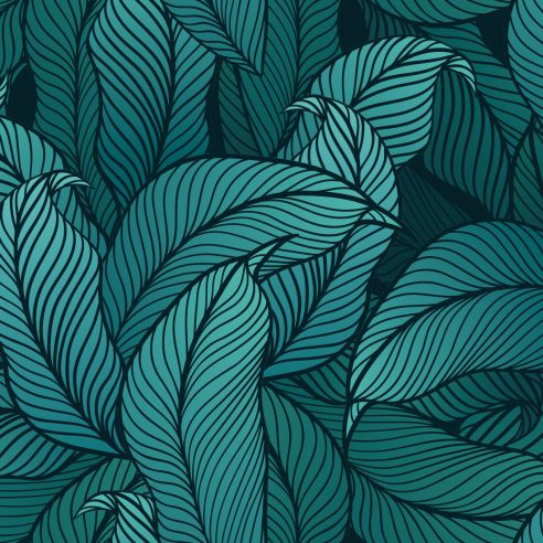 Crédence adhésive feuillage turquoise