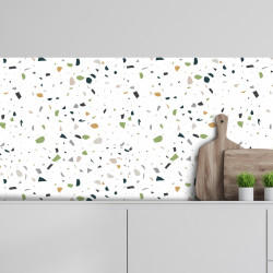 Crédence adhésive terrazzo