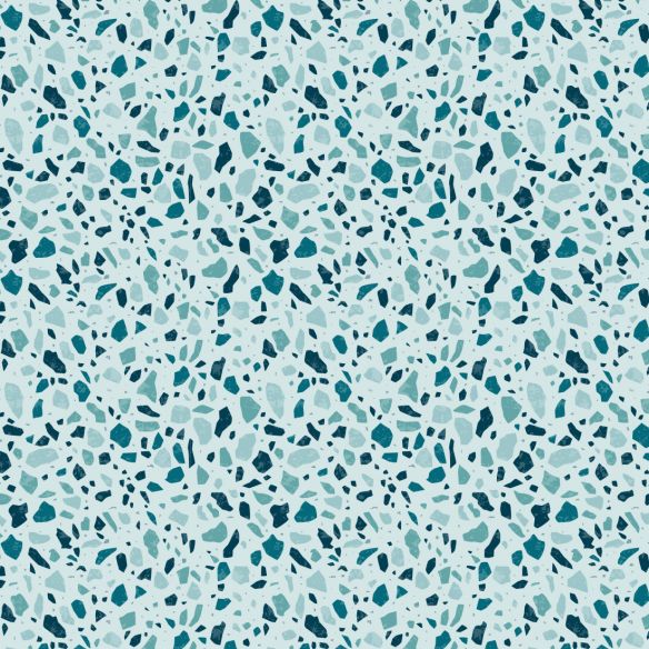 Crédence adhésive terrazzo turquoise