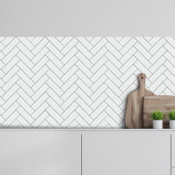 Crédence adhésive imitation brique blanche