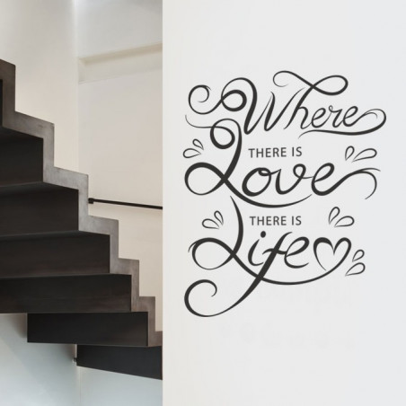 Stickers déco citation love life