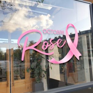 Stickers vitrine Octobre Rose