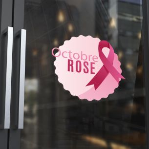 Stickers vitrine Octobre Rose