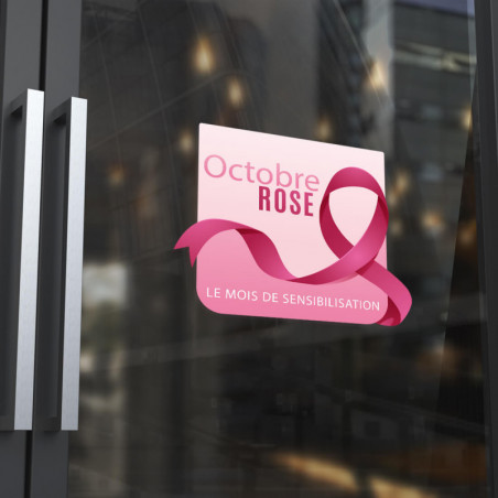 Stickers vitrine Octobre Rose