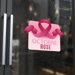 Stickers coeur Octobre Rose