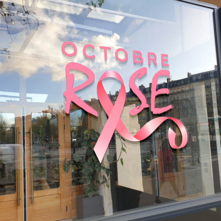 Stickers coeur Octobre Rose