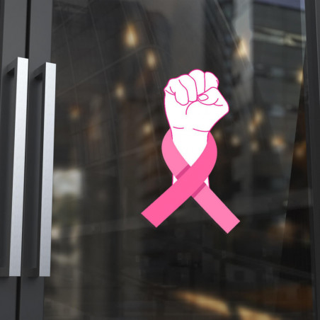 Stickers vitrine Octobre Rose