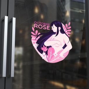Stickers vitrine Octobre Rose