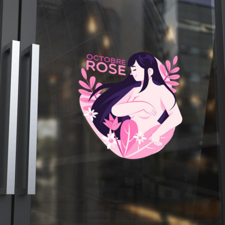 Stickers vitrine Octobre Rose