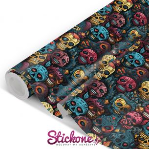 Film adhésif têtes de mort