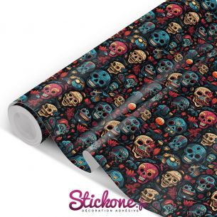 Film adhésif têtes de mort