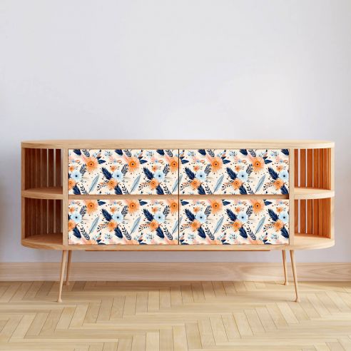 Film adhésif motifs floraux