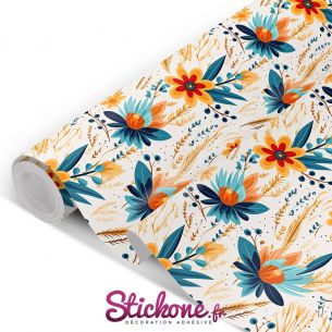 Film adhésif décoratif fleurs