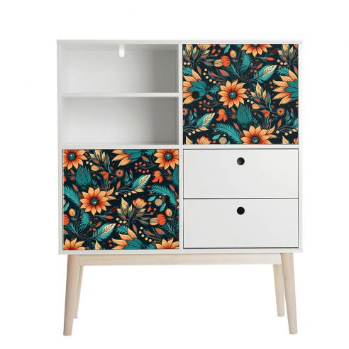 Film adhésif fleurs