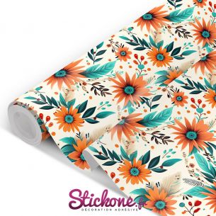 Film adhésif fleurs
