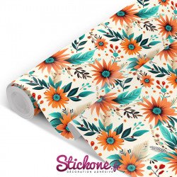 Film adhésif fleurs