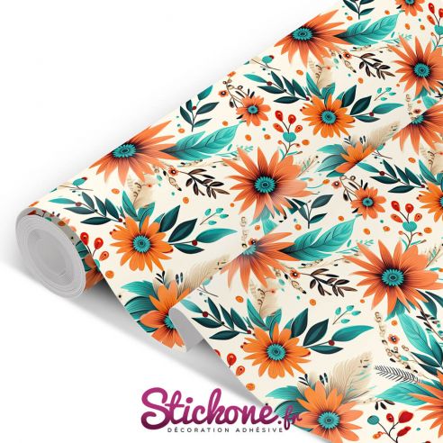 Film adhésif fleurs