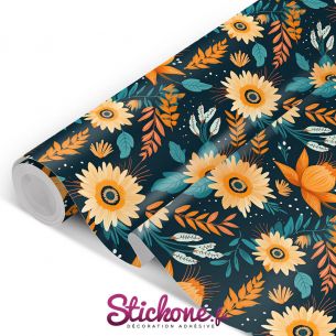 Film adhésif fleurs