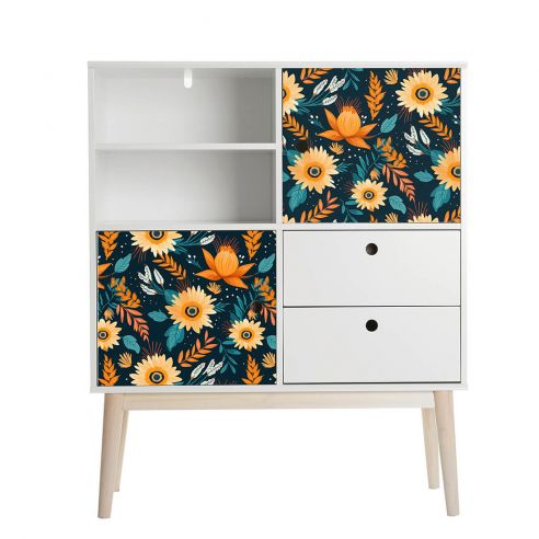 Film adhésif fleurs