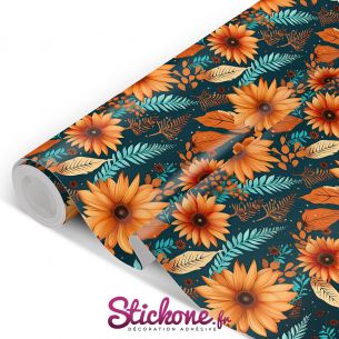 Film adhésif fleurs