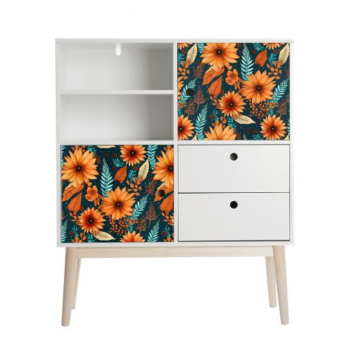 Film adhésif fleurs