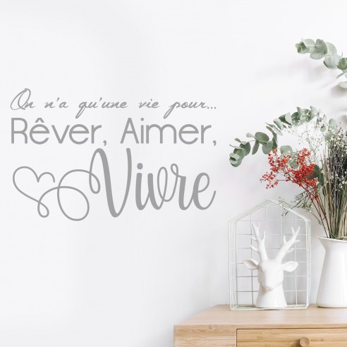 Sticker citation on n'a qu'une vie