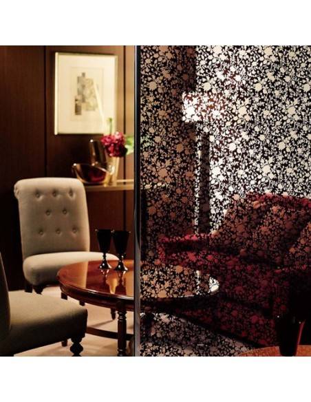 Film décoratif floral vitre