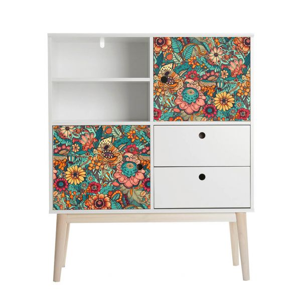 Film adhésif motifs floraux