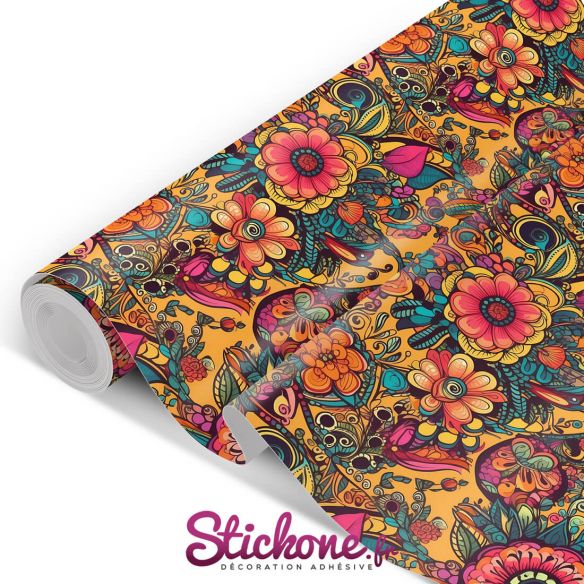 Film adhésif motifs floraux