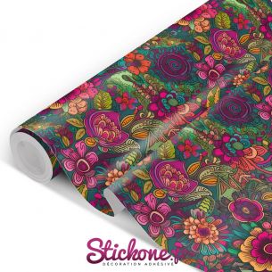 Film adhésif motifs floraux