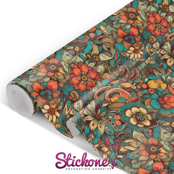 Film adhésif motifs floraux
