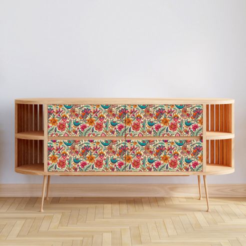 Film adhésif motifs floraux