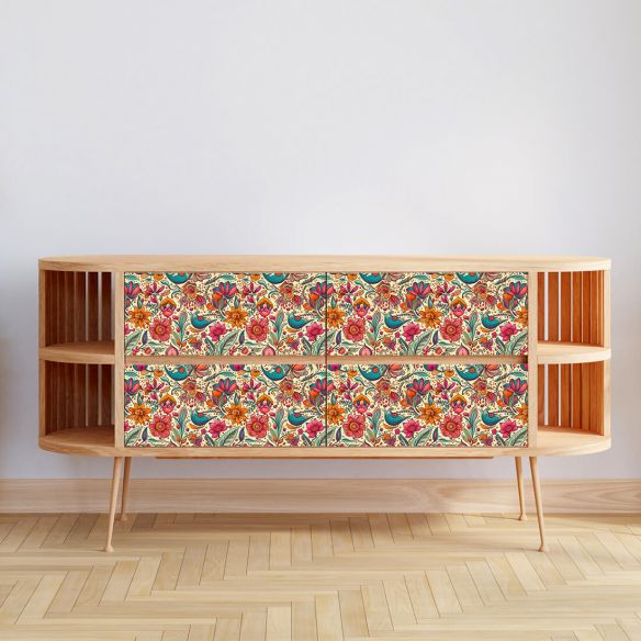 Film adhésif motifs floraux