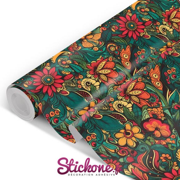 Film adhésif motifs floraux