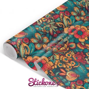 Film adhésif motifs floraux