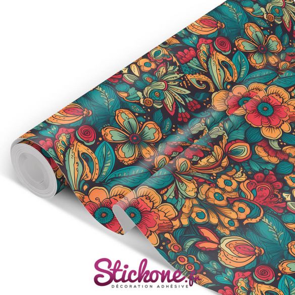 Film adhésif motifs floraux