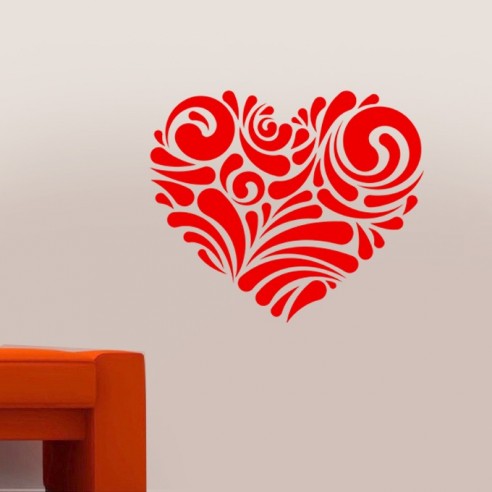 sticker déco coeur design