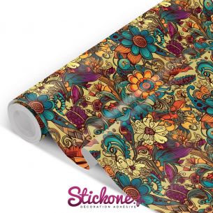 Film adhésif motifs floraux