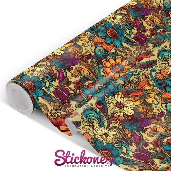 Film adhésif motifs floraux