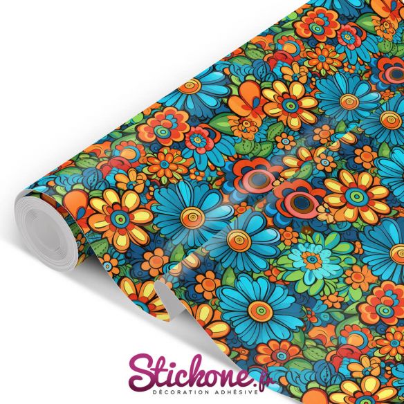 Film adhésif motifs floraux