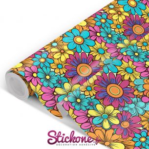 Film adhésif motifs floraux