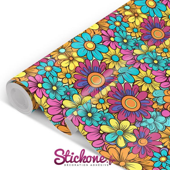 Film adhésif motifs floraux