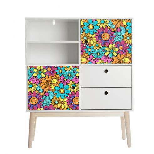 Film adhésif motifs floraux