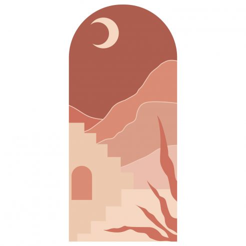 Sticker mural archeterracotta