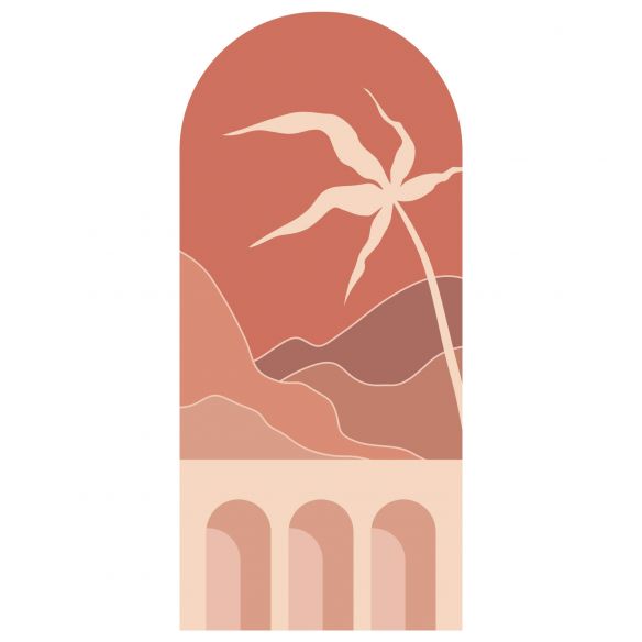 Sticker mural archeterracotta