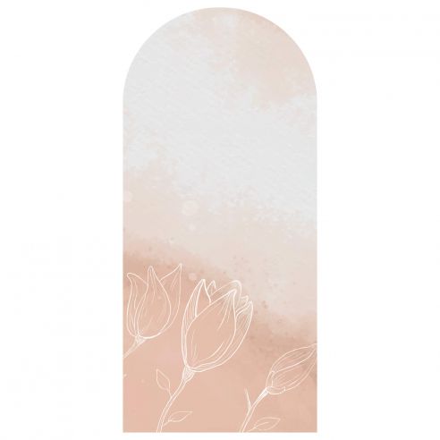 Sticker mural arche bohème pastel